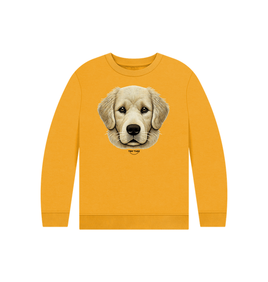 Mustard Printed Kids Jumper