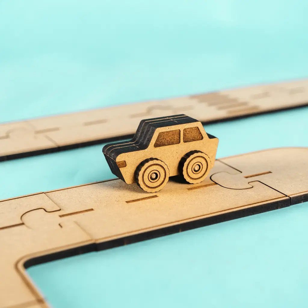 Adventure Track Extension - Colour-Your-Own Wooden Road Set - Tiny Tugz™
