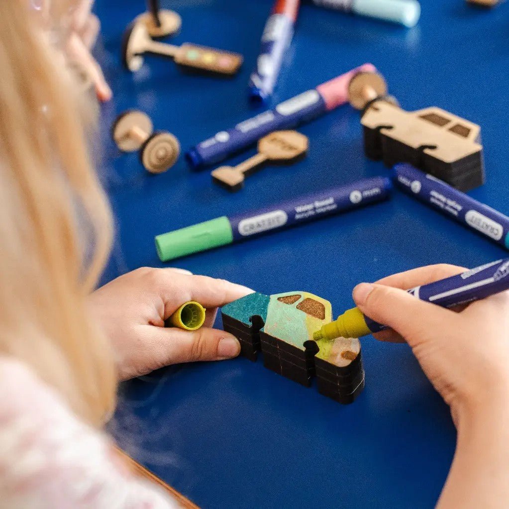 Adventure Track Extension - Colour-Your-Own Wooden Road Set - Tiny Tugz™