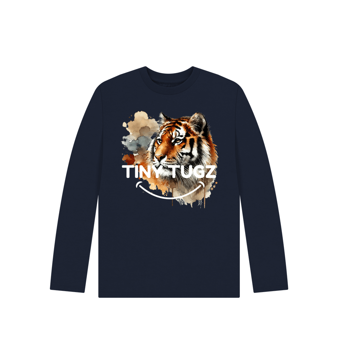 Navy Blue Printed Kids T-Shirt