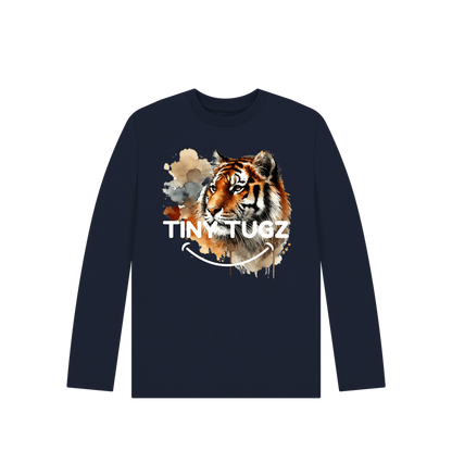 Navy Blue Printed Kids T-Shirt