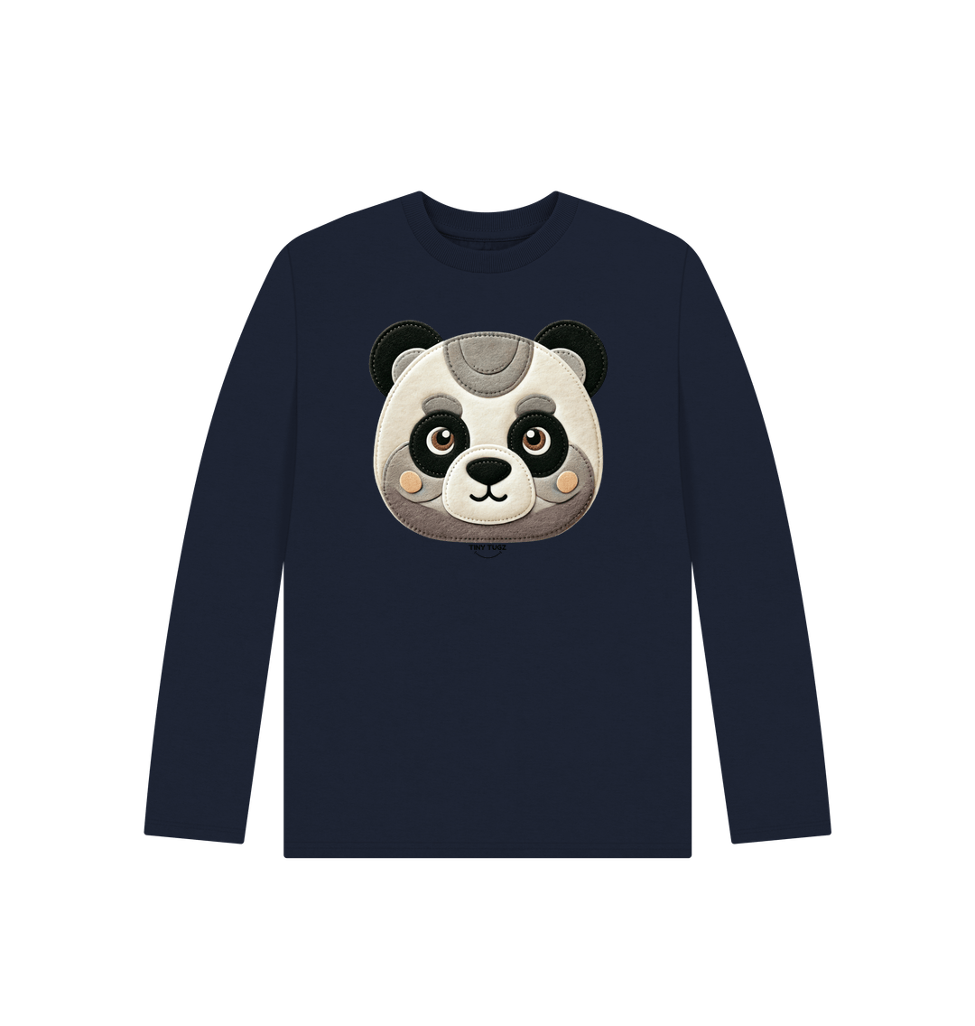 Navy Blue Printed Kids T-Shirt