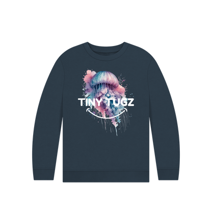 Navy Blue Printed Kids Jumper