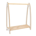 Arched Clothing Rack for Kids - Wooden, with Shoe Shelf, Large (White) - Tiny Tugz™