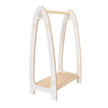 Arched Clothing Rack for Kids - Wooden, with Shoe Shelf, Small (White) - Tiny Tugz™