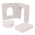 Archway Add-on for Kids Play Sofa, 4 Pieces - Velvet Corduroy, for 160 cm Sofas (Ecru) - Tiny Tugz™