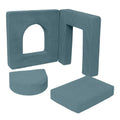 Archway Add-on for Kids Play Sofa, 4 Pieces - Velvet Corduroy, for 160 cm Sofas (Turquoise) - Tiny Tugz™