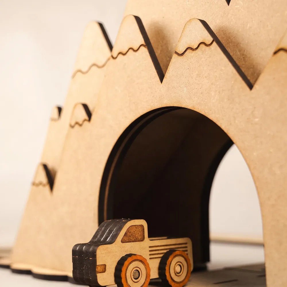 Around the Mountain - Colour-Your-Own Wooden Road Play Set - Tiny Tugz™