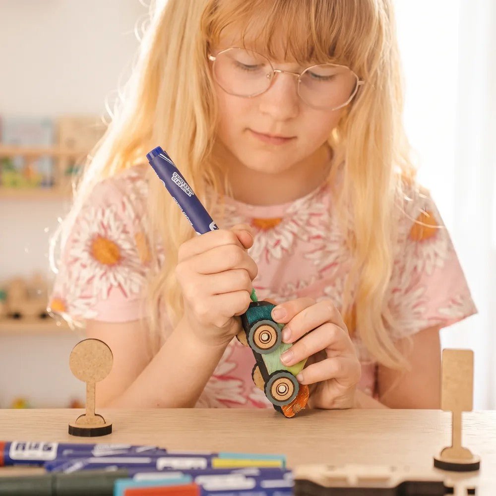 Around the Mountain - Colour-Your-Own Wooden Road Play Set - Tiny Tugz™