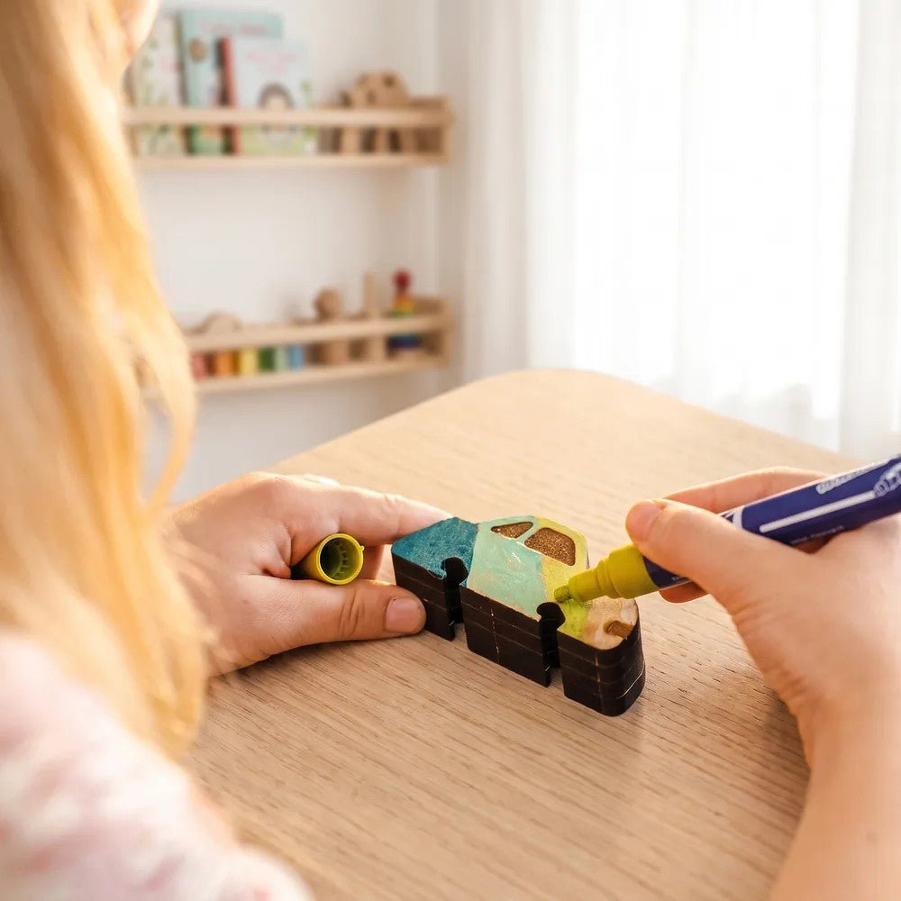 Around the Mountain - Colour-Your-Own Wooden Road Play Set - Tiny Tugz™