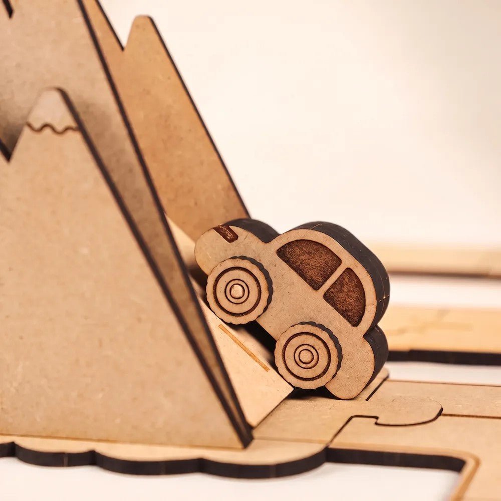 Around the Mountain - Colour-Your-Own Wooden Road Play Set - Tiny Tugz™