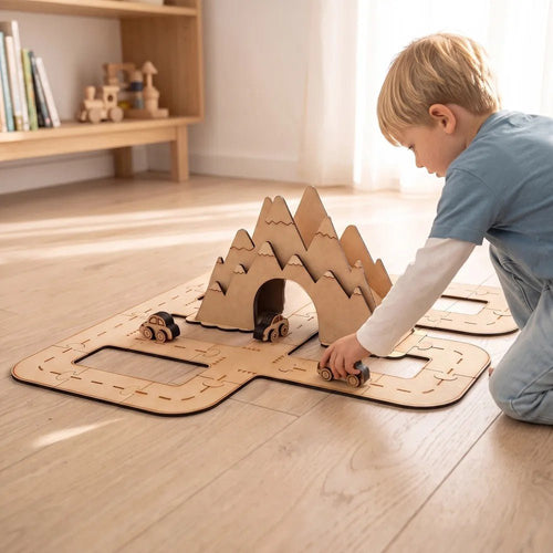 Around the Mountain - Colour-Your-Own Wooden Road Play Set - Tiny Tugz™
