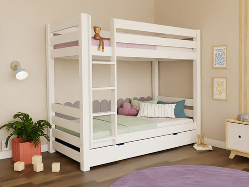 ATLAS Kids' Bunk Bed 90x200 - Solid Pine - Splits into 2 Beds - Tiny Tugz™