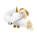 Aurora Unicorn Cuddle Pillow & Bed Wall Bumper - Minky, 235 cm (White, Rainbow Mane) - Tiny Tugz™