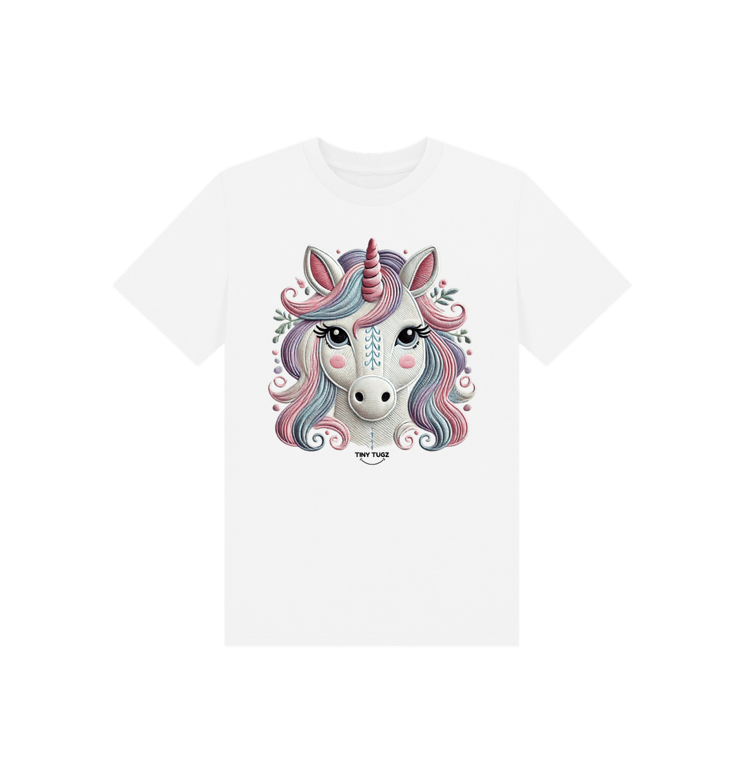 White Printed Kids T-Shirt