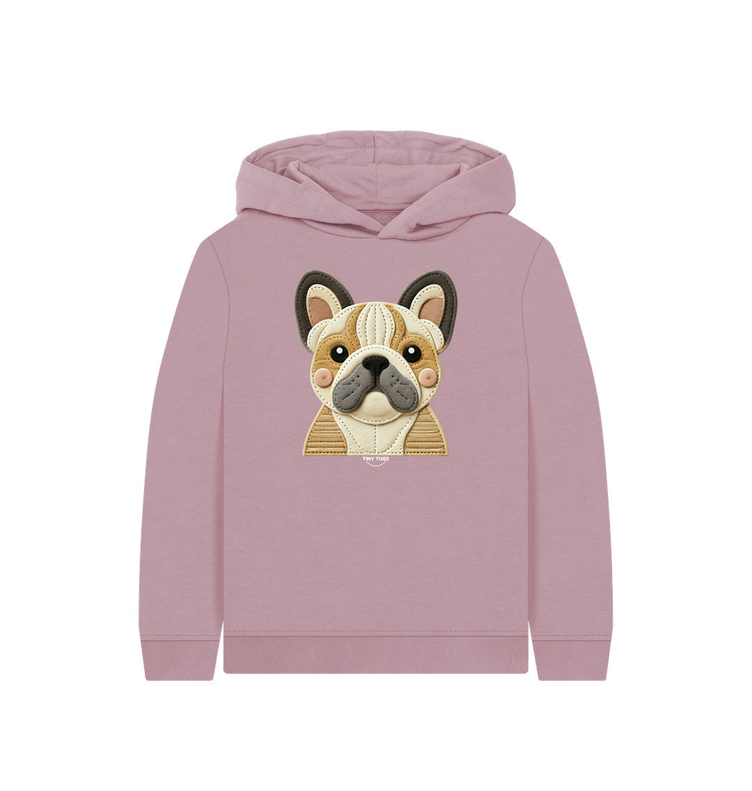 Mauve Printed Kids Hoodie