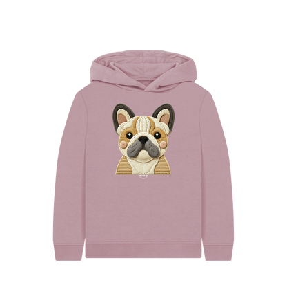 Mauve Printed Kids Hoodie