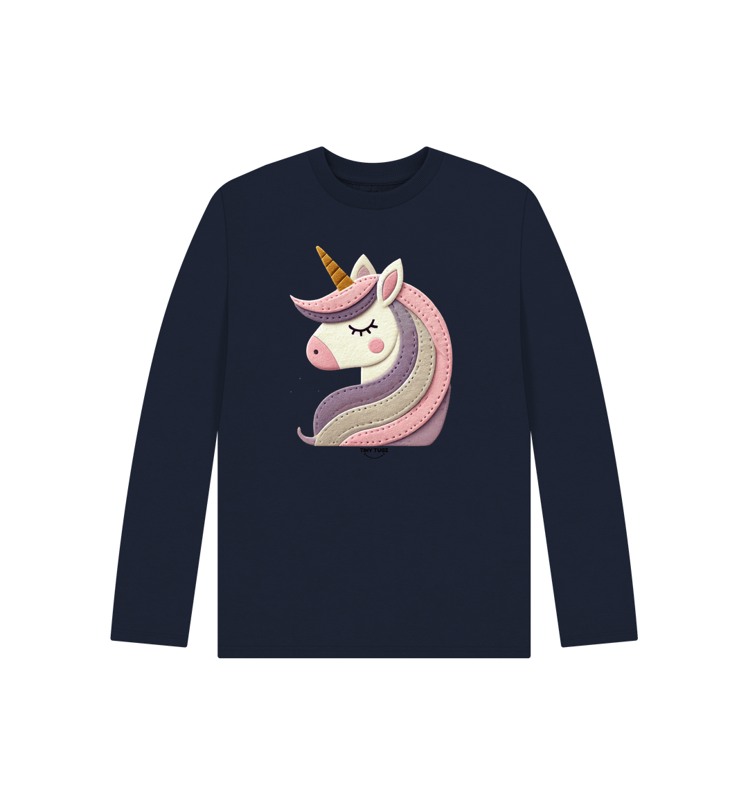 Navy Blue Printed Kids T-Shirt