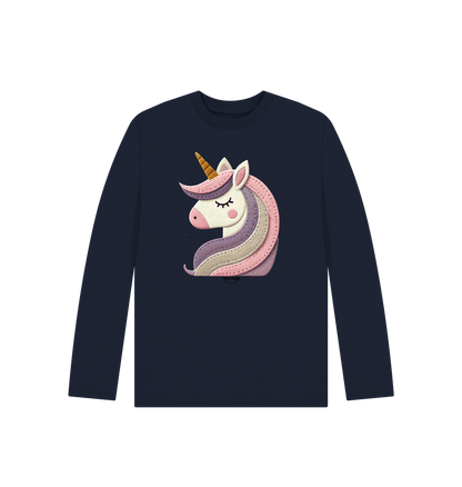 Navy Blue Printed Kids T-Shirt