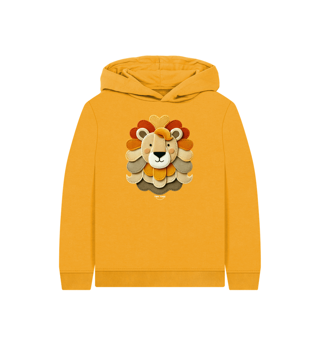 Mustard Printed Kids Hoodie