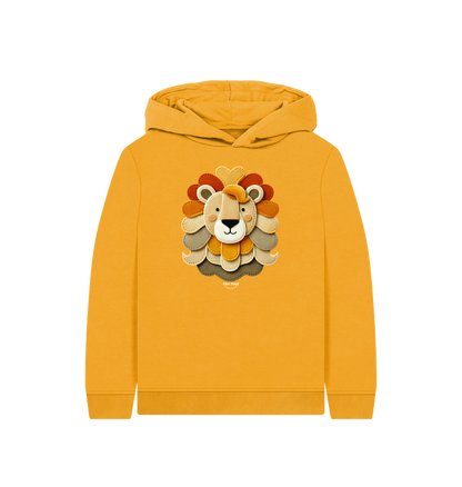Mustard Printed Kids Hoodie