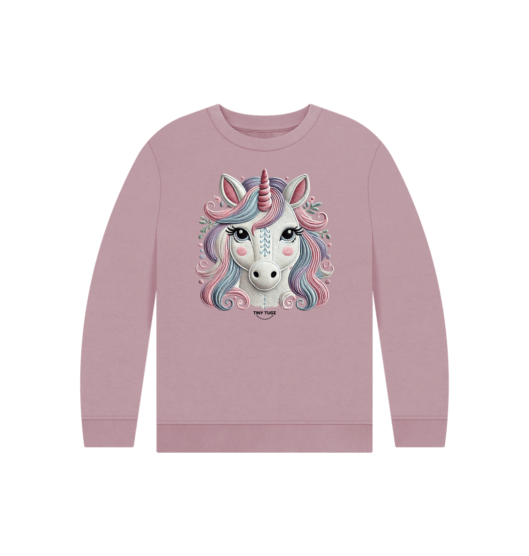 Mauve Printed Kids Jumper