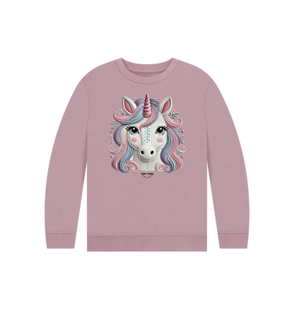 Mauve Printed Kids Jumper