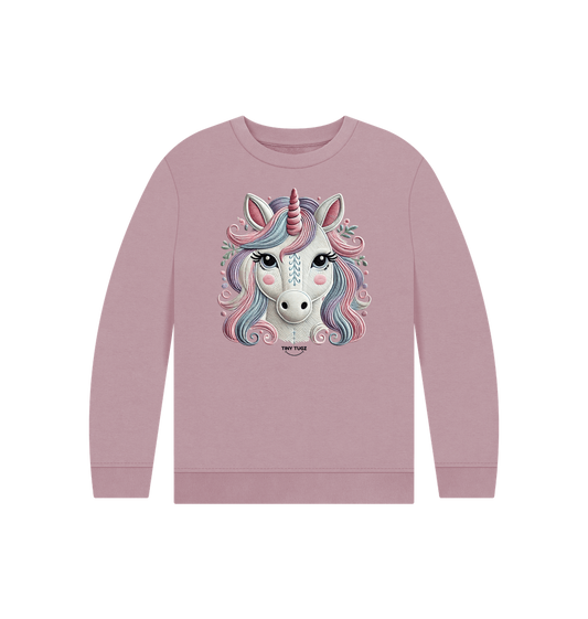 Mauve Printed Kids Jumper