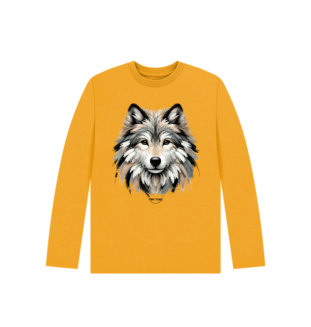 Mustard Printed Kids T-Shirt