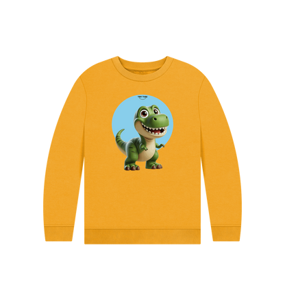 Mustard Printed Kids Jumper