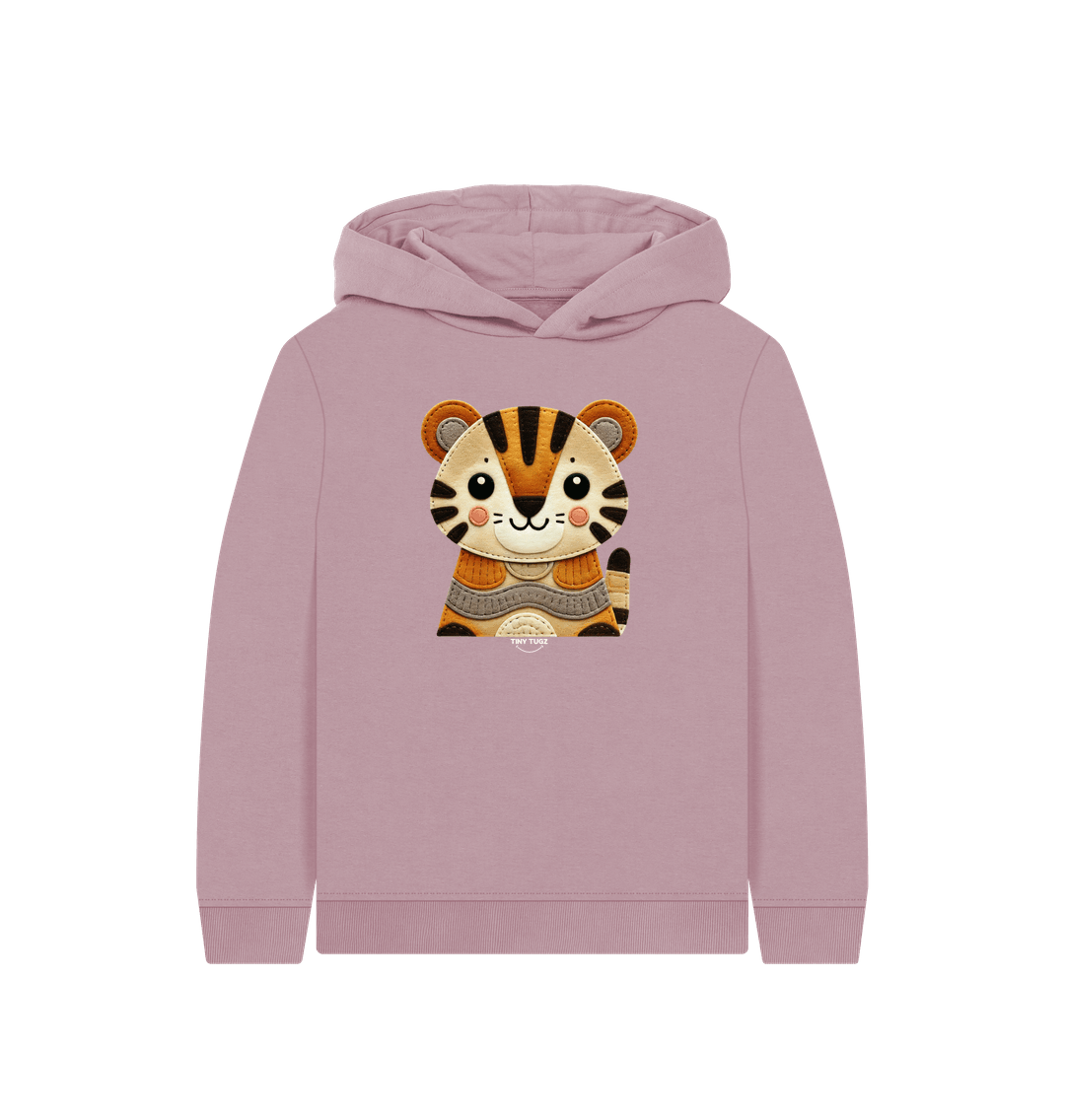 Mauve Printed Kids Hoodie