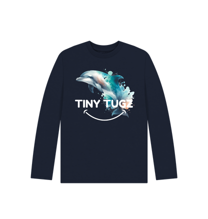 Navy Blue Printed Kids T-Shirt