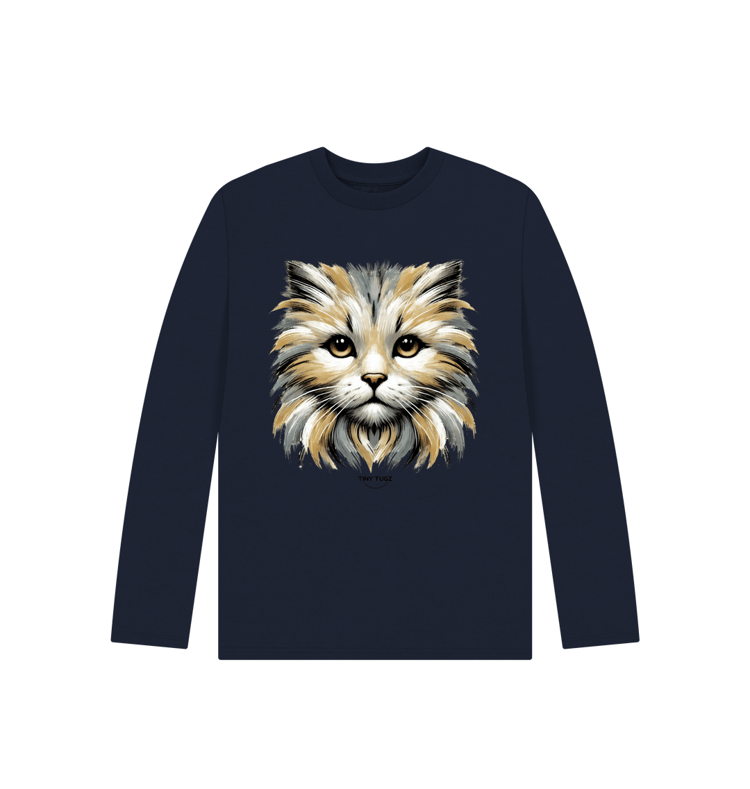 Navy Blue Printed Kids T-Shirt