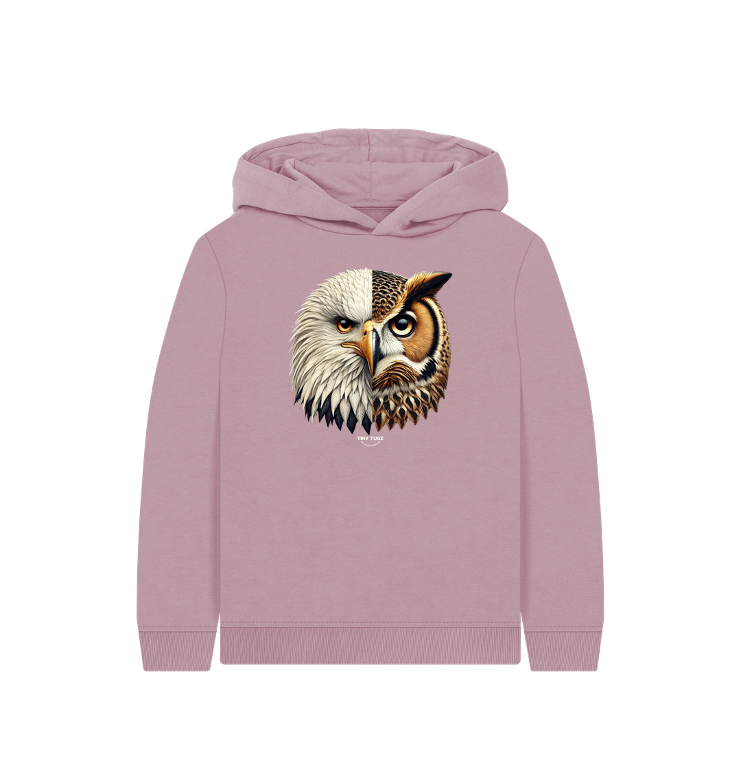 Mauve Printed Kids Hoodie