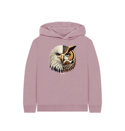 Mauve Printed Kids Hoodie