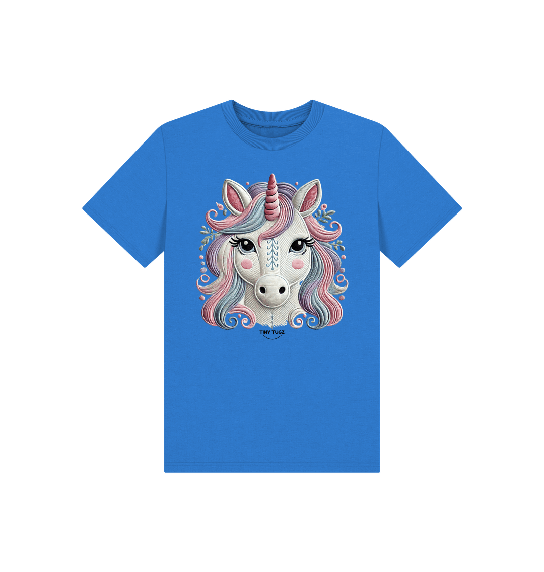 Bright Blue Printed Kids T-Shirt