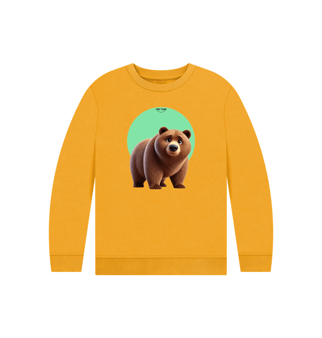 Mustard Printed Kids Jumper