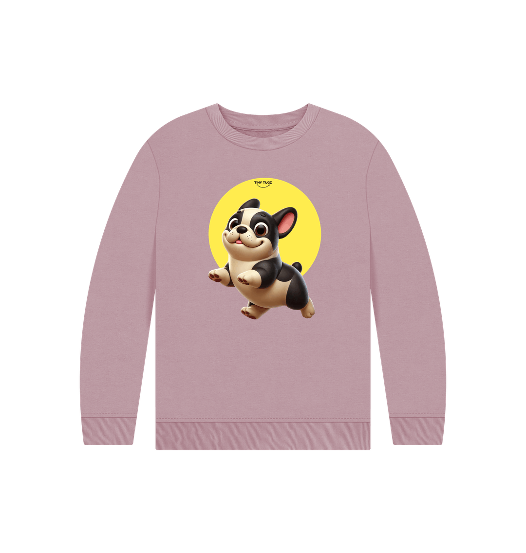 Mauve Printed Kids Jumper