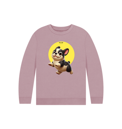 Mauve Printed Kids Jumper