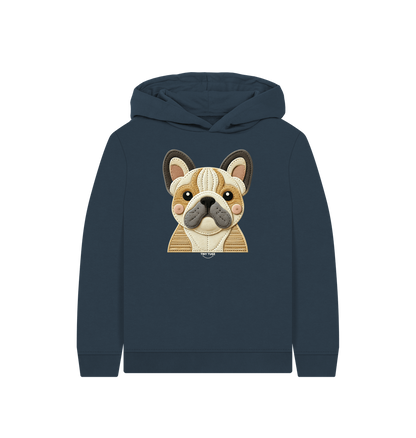 Navy Blue Printed Kids Hoodie