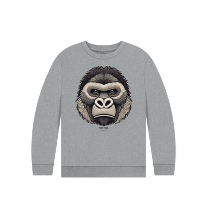 Athletic Grey Printed Kids Jumper
