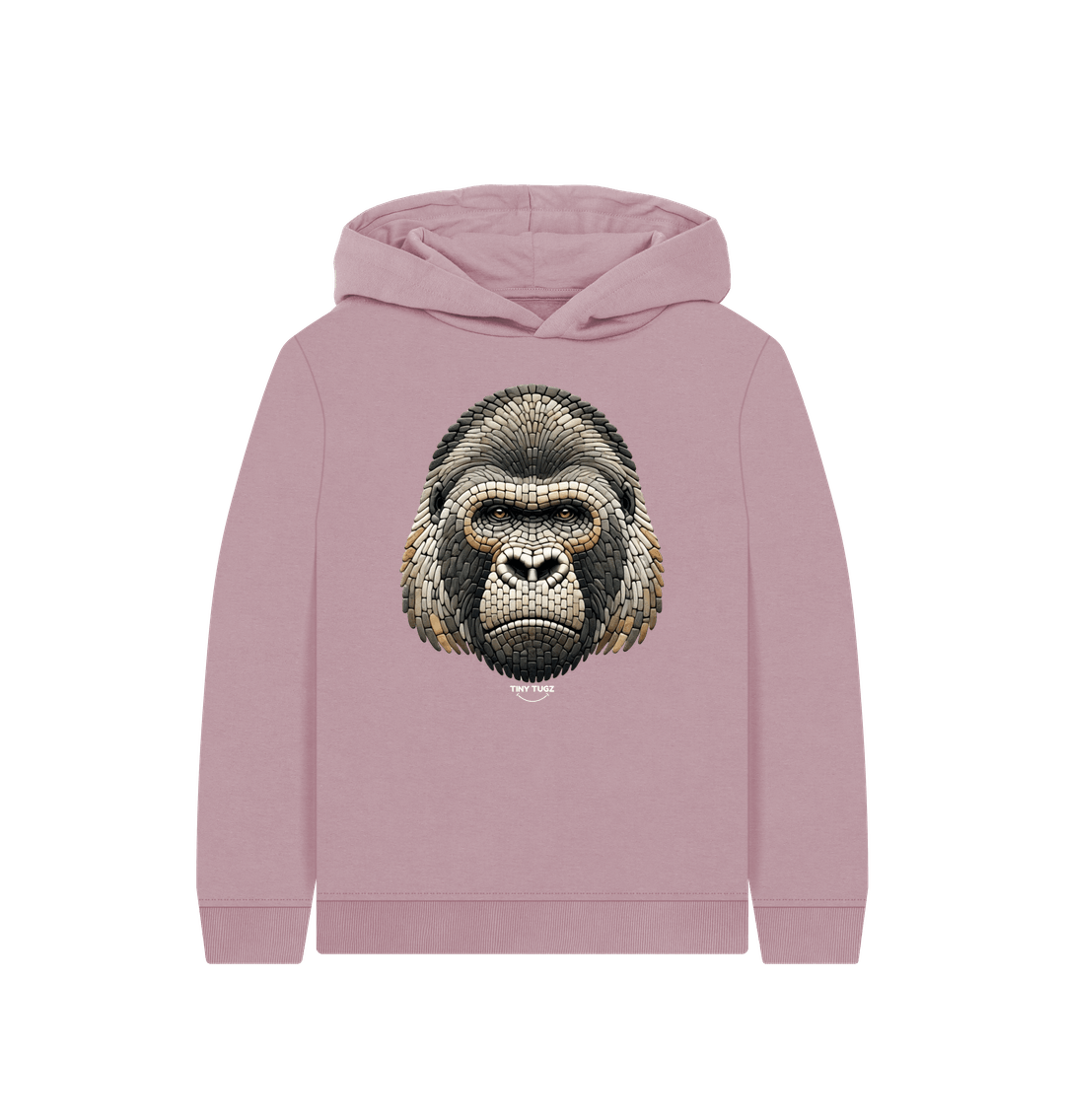 Mauve Printed Kids Hoodie