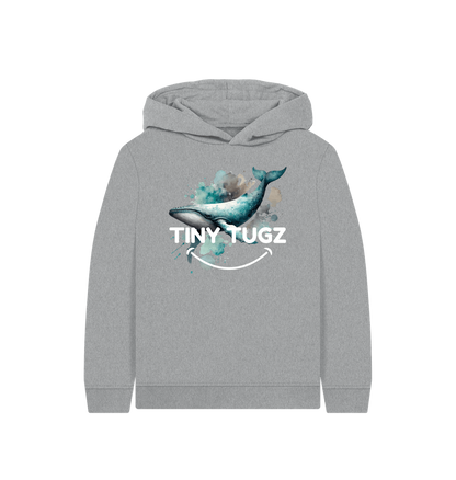 Athletic Grey Printed Kids Hoodie