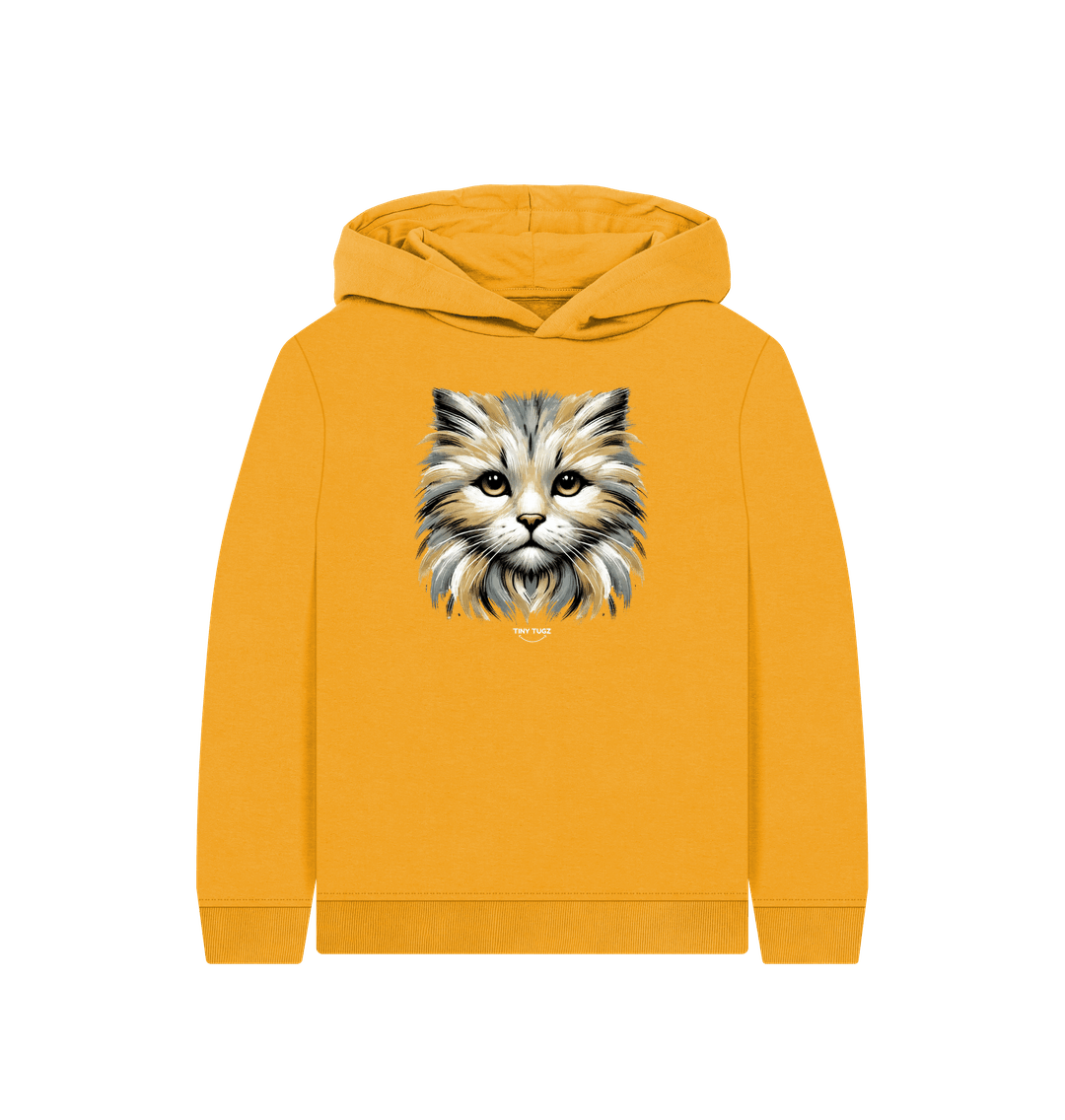 Mustard Printed Kids Hoodie