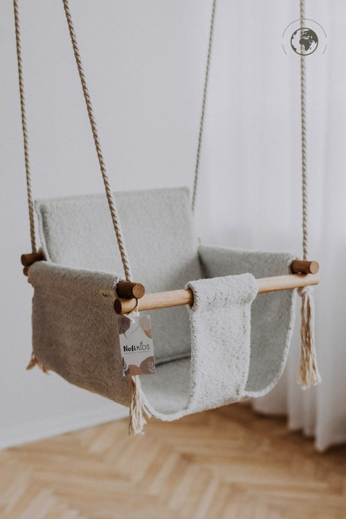 BaBi Baby Swing - Bouclé Ice Grey - Tiny Tugz™