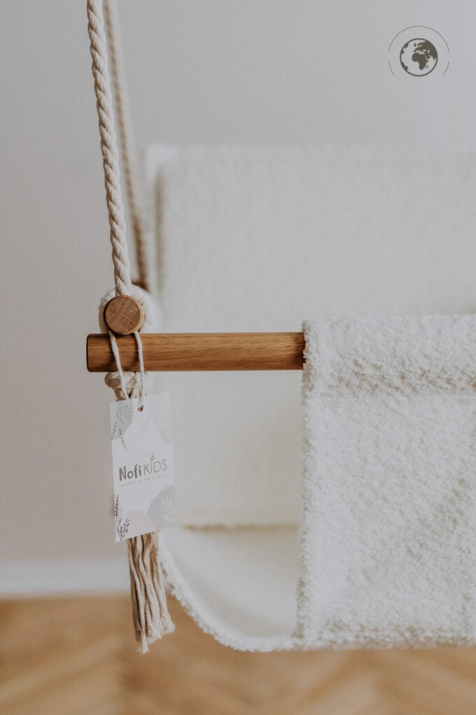 BaBi Baby Swing - Bouclé Snow White - Tiny Tugz™