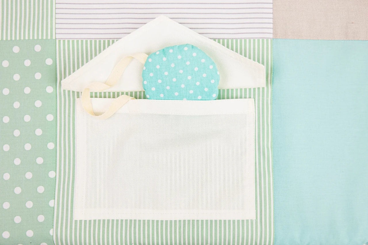 GOTS Organic Activity Mat & Arches 100×100 cm for Babies (0–18m) - Mint Green - Tiny Tugz™