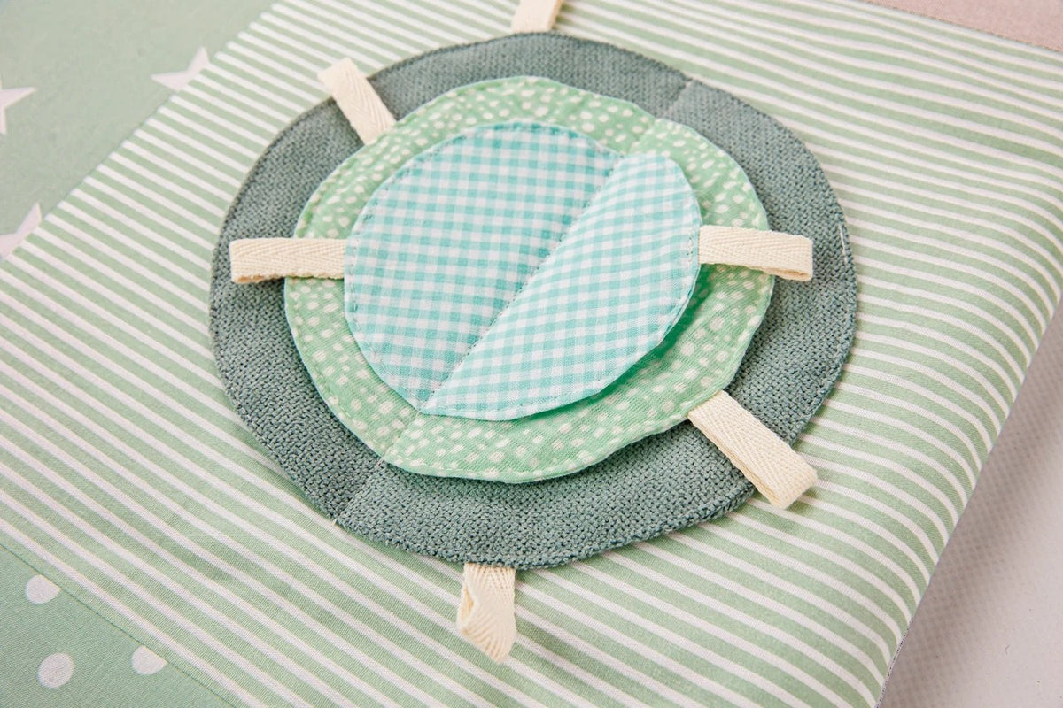 GOTS Organic Activity Mat & Arches 100×100 cm for Babies (0–18m) - Mint Green - Tiny Tugz™