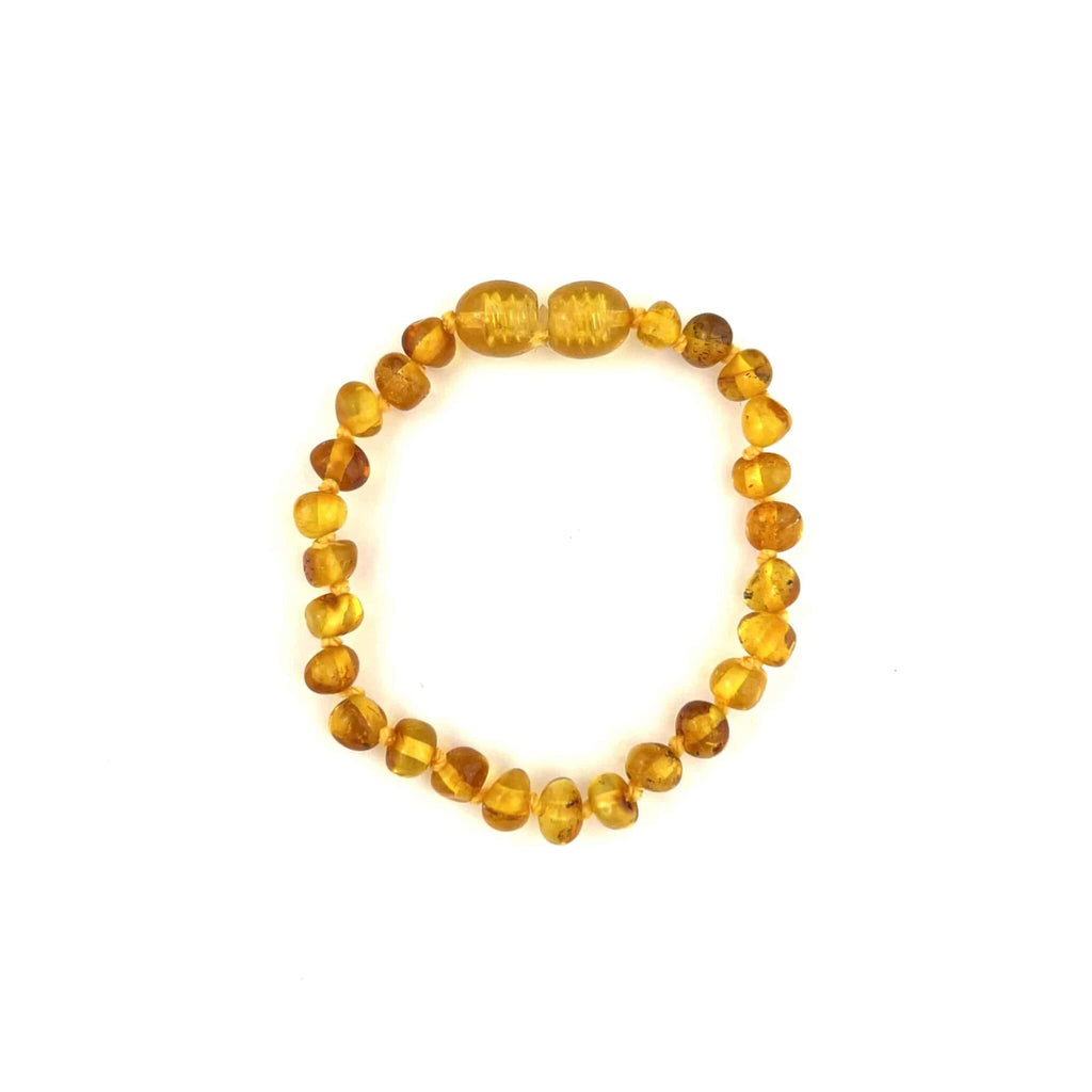 Baby/Child - Amber Bracelet - Round Beads - 14cm - Honey