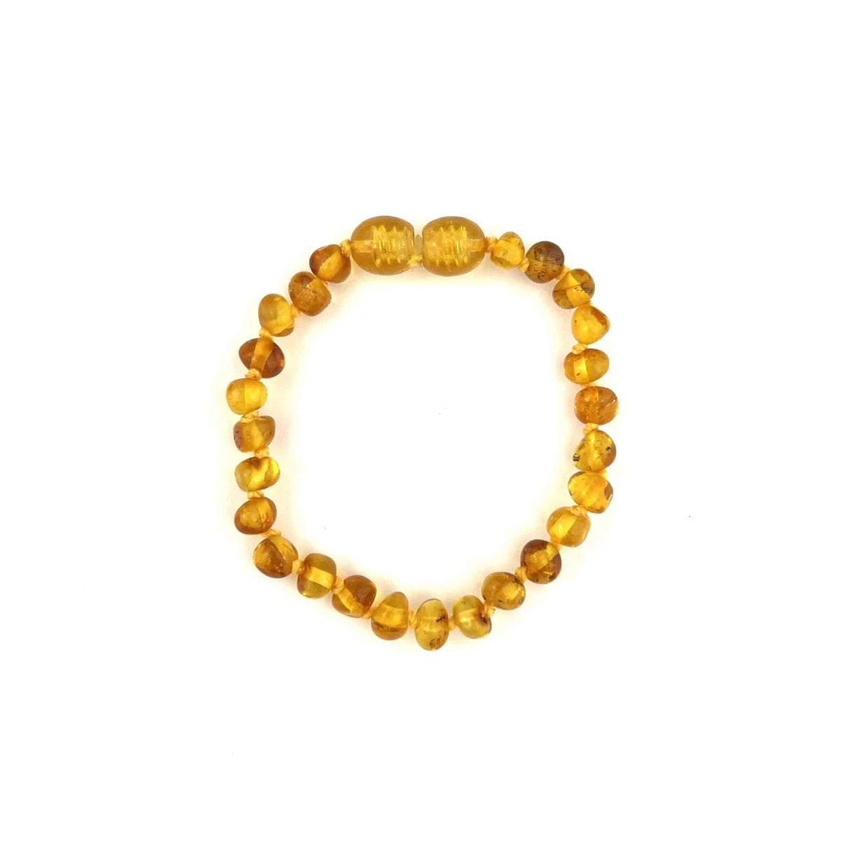 Baby/Child - Amber Bracelet - Round Beads - 14cm - Honey